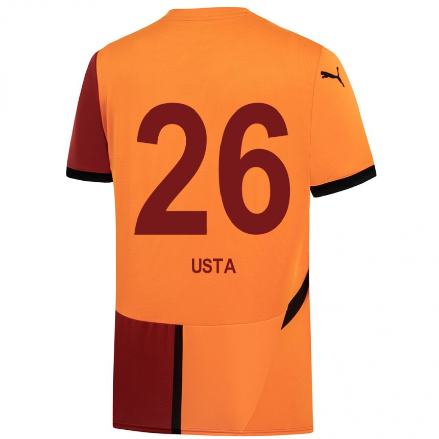 Niño Fútbol Camiseta Alanur Usta #26 Amarillo Rojo 1ª Equipación 2024/25 México