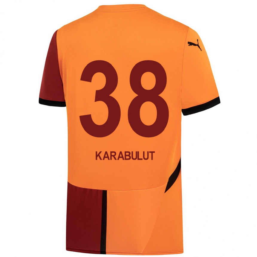 Niño Fútbol Camiseta Arzu Karabulut #38 Amarillo Rojo 1ª Equipación 2024/25 México