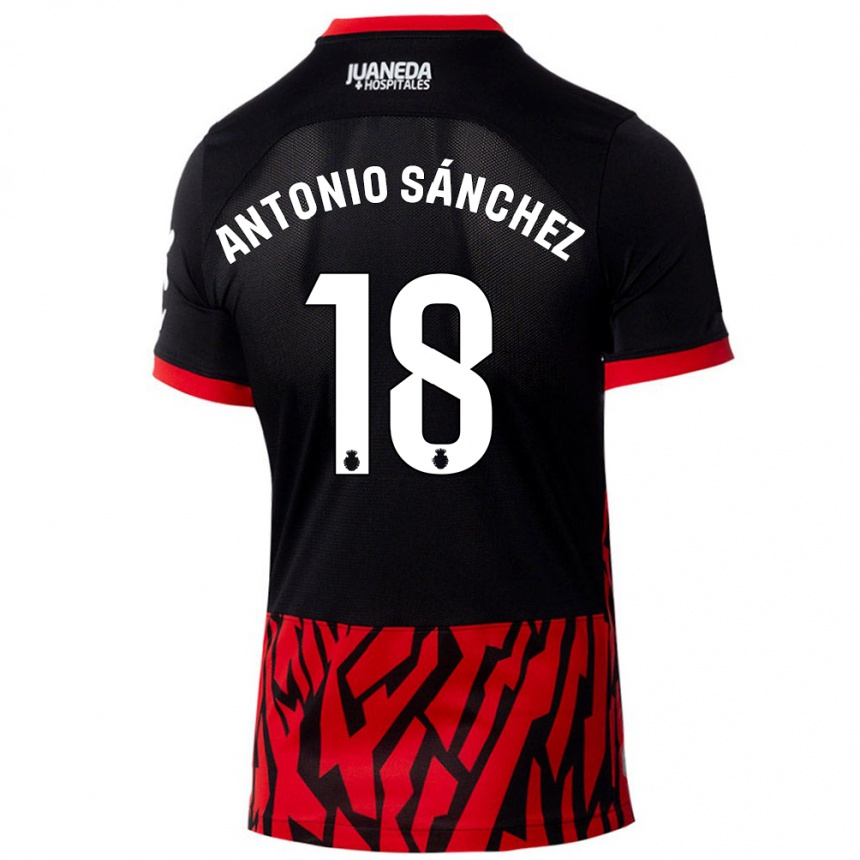 Niño Fútbol Camiseta Antonio Sánchez #18 Negro Rojo 1ª Equipación 2024/25 México