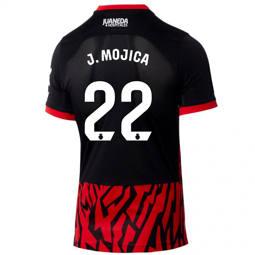 Niño Fútbol Camiseta Johan Mojica #22 Negro Rojo 1ª Equipación 2024/25 México