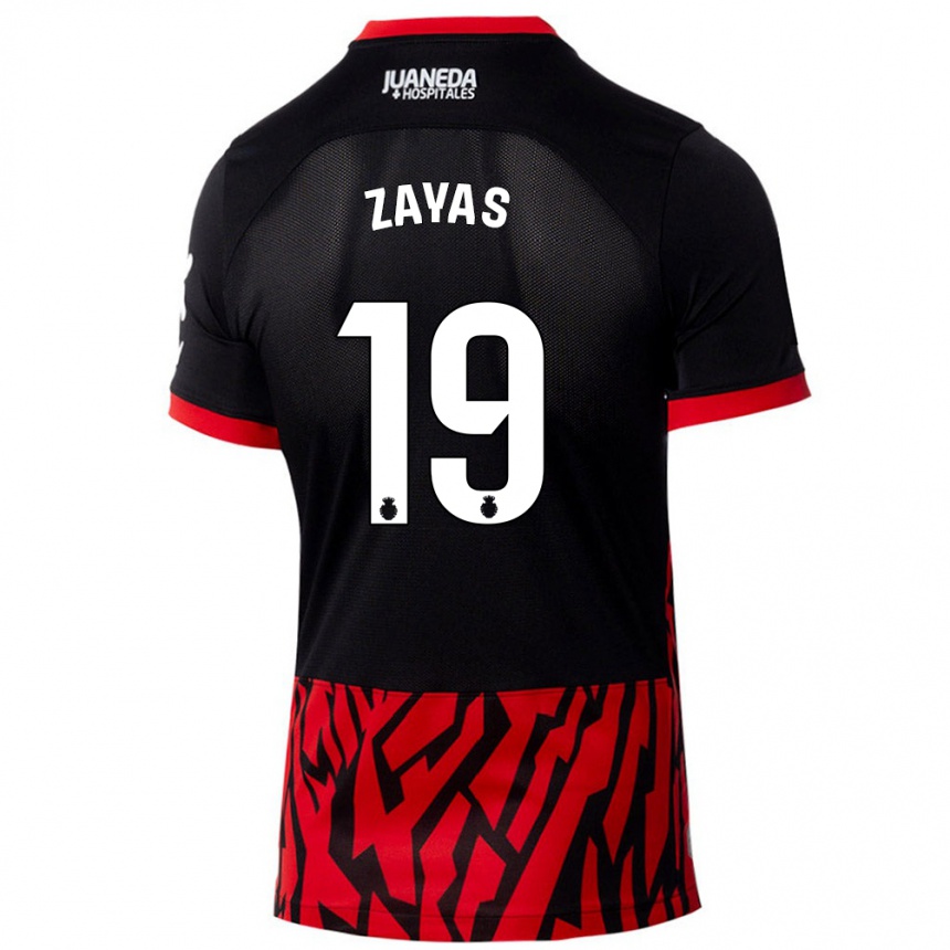 Niño Fútbol Camiseta Yosmel Zayas #19 Negro Rojo 1ª Equipación 2024/25 México