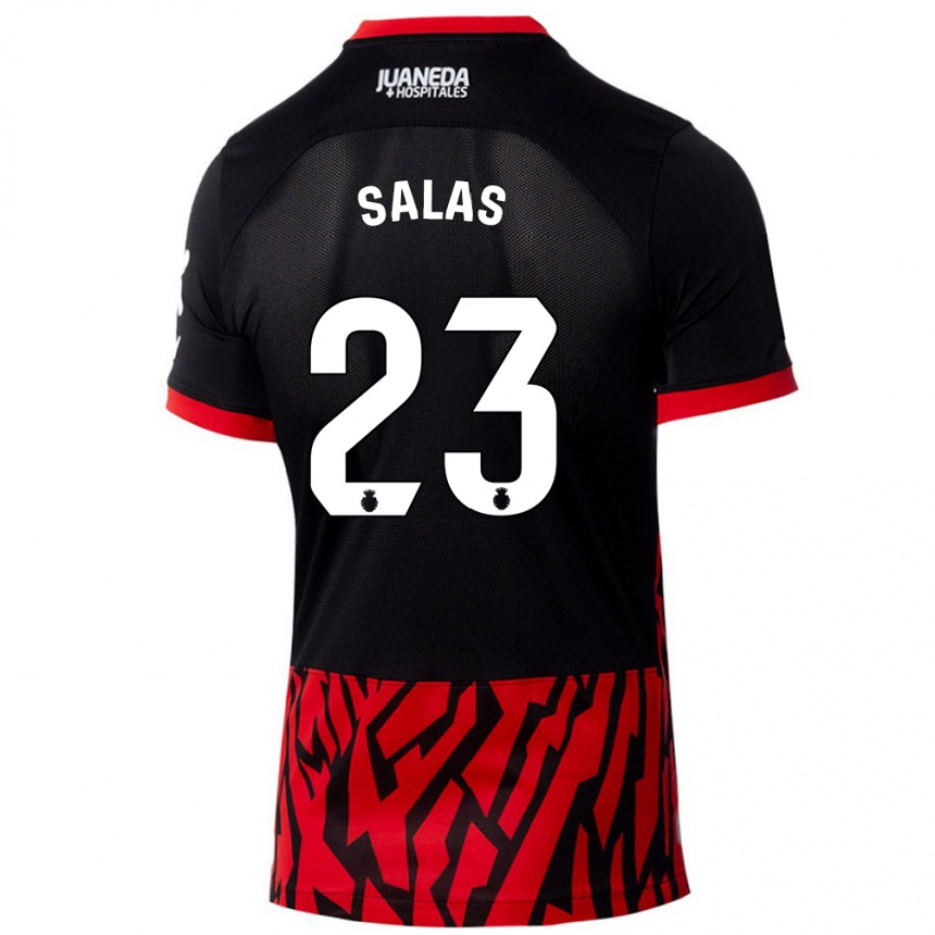 Niño Fútbol Camiseta Jan Salas #23 Negro Rojo 1ª Equipación 2024/25 México