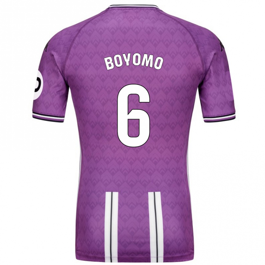 Niño Fútbol Camiseta Enzo Boyomo #6 Púrpura Blanco 1ª Equipación 2024/25 México