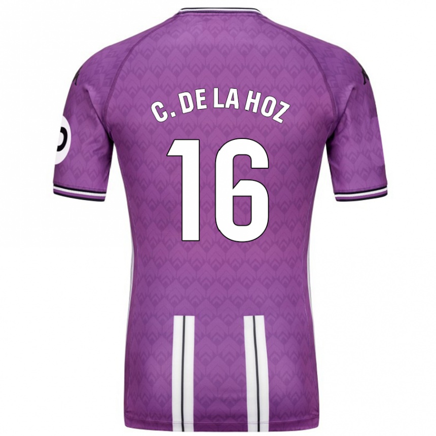 Niño Fútbol Camiseta César De La Hoz #16 Púrpura Blanco 1ª Equipación 2024/25 México