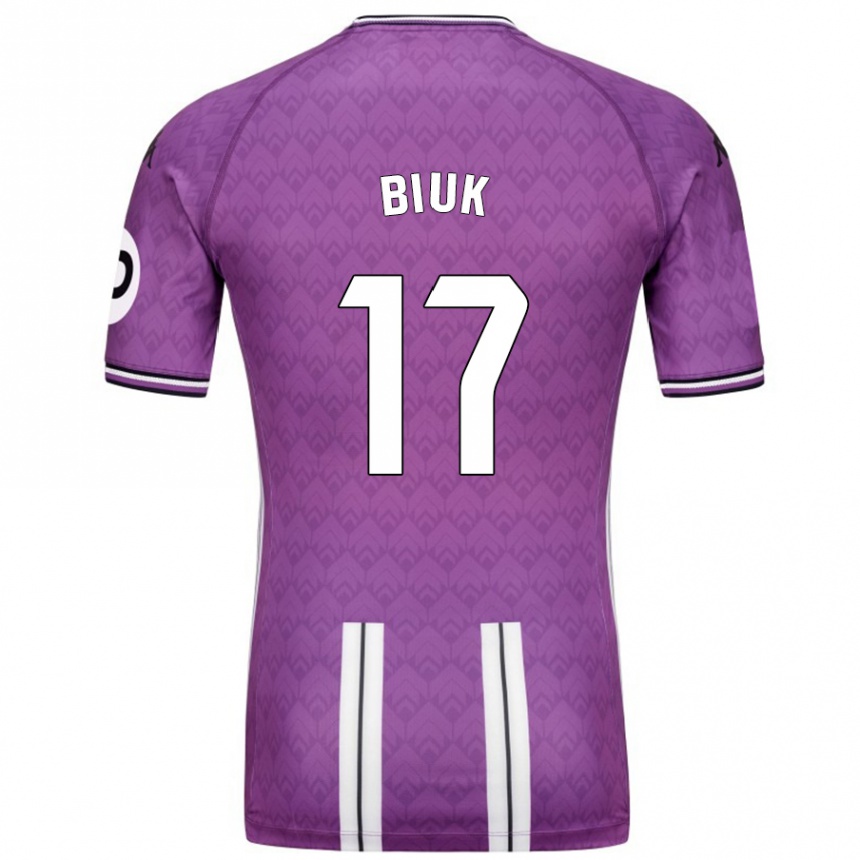 Niño Fútbol Camiseta Stipe Biuk #17 Púrpura Blanco 1ª Equipación 2024/25 México