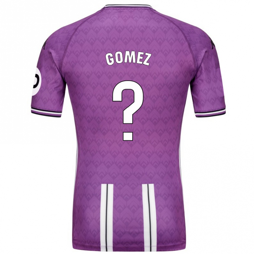 Niño Fútbol Camiseta Adrián Gómez #0 Púrpura Blanco 1ª Equipación 2024/25 México