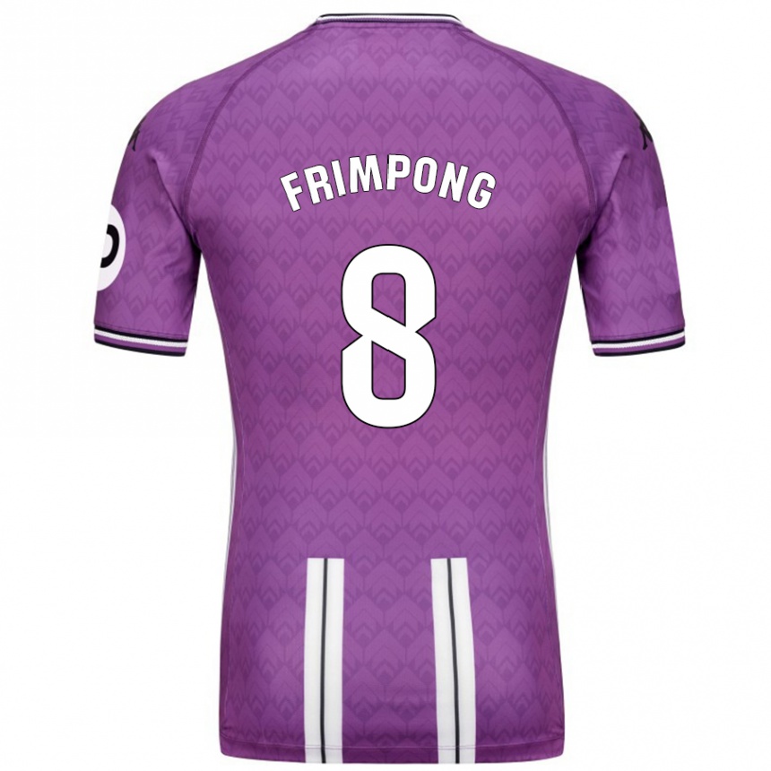 Niño Fútbol Camiseta Eugene Frimpong #8 Púrpura Blanco 1ª Equipación 2024/25 México