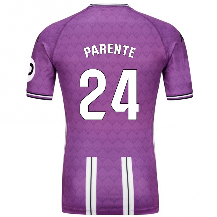 Niño Fútbol Camiseta Iago Parente #24 Púrpura Blanco 1ª Equipación 2024/25 México