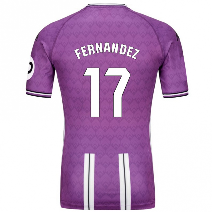 Niño Fútbol Camiseta Dani Fernández #17 Púrpura Blanco 1ª Equipación 2024/25 México