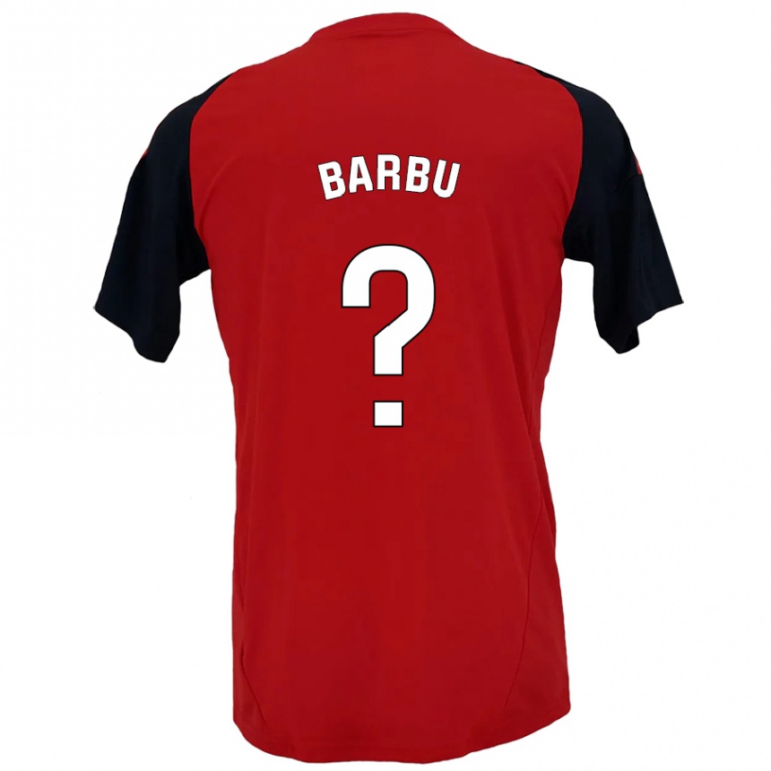 Niño Fútbol Camiseta Álex Barbu #0 Rojo Negro 1ª Equipación 2024/25 México