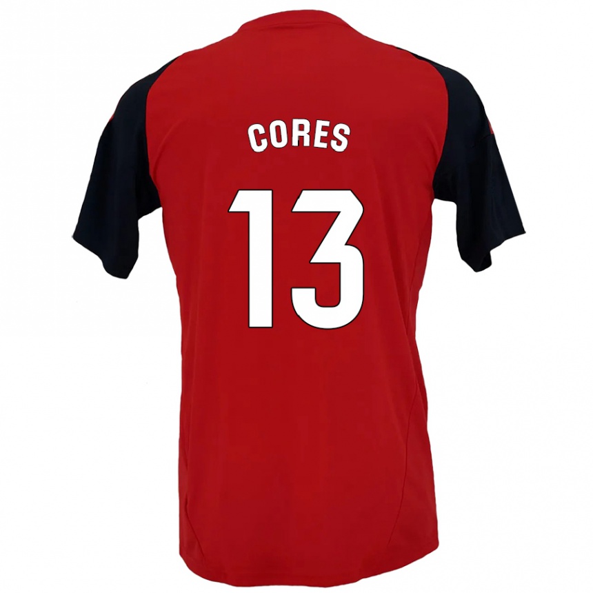 Niño Fútbol Camiseta Christian Cores #13 Rojo Negro 1ª Equipación 2024/25 México