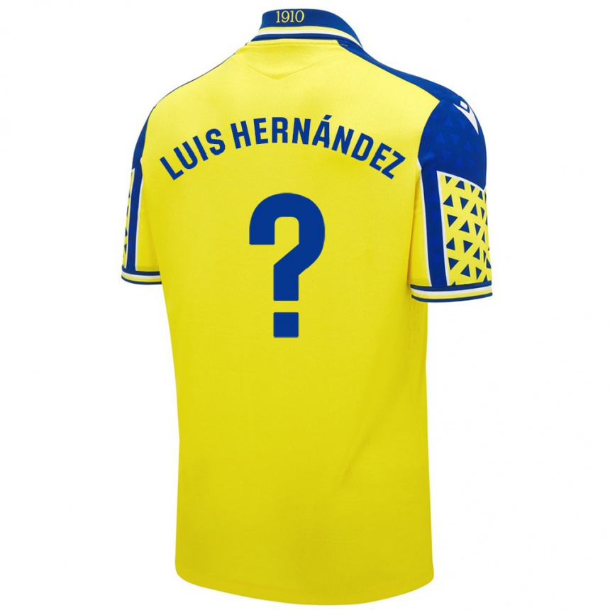 Niño Fútbol Camiseta Luis Hernández #0 Amarillo Azul 1ª Equipación 2024/25 México