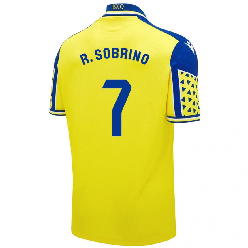 Niño Fútbol Camiseta Rubén Sobrino #7 Amarillo Azul 1ª Equipación 2024/25 México