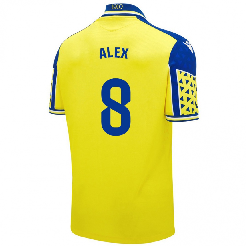 Niño Fútbol Camiseta Álex Fernández #8 Amarillo Azul 1ª Equipación 2024/25 México