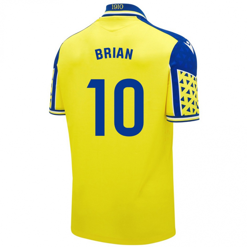 Niño Fútbol Camiseta Brian Ocampo #10 Amarillo Azul 1ª Equipación 2024/25 México