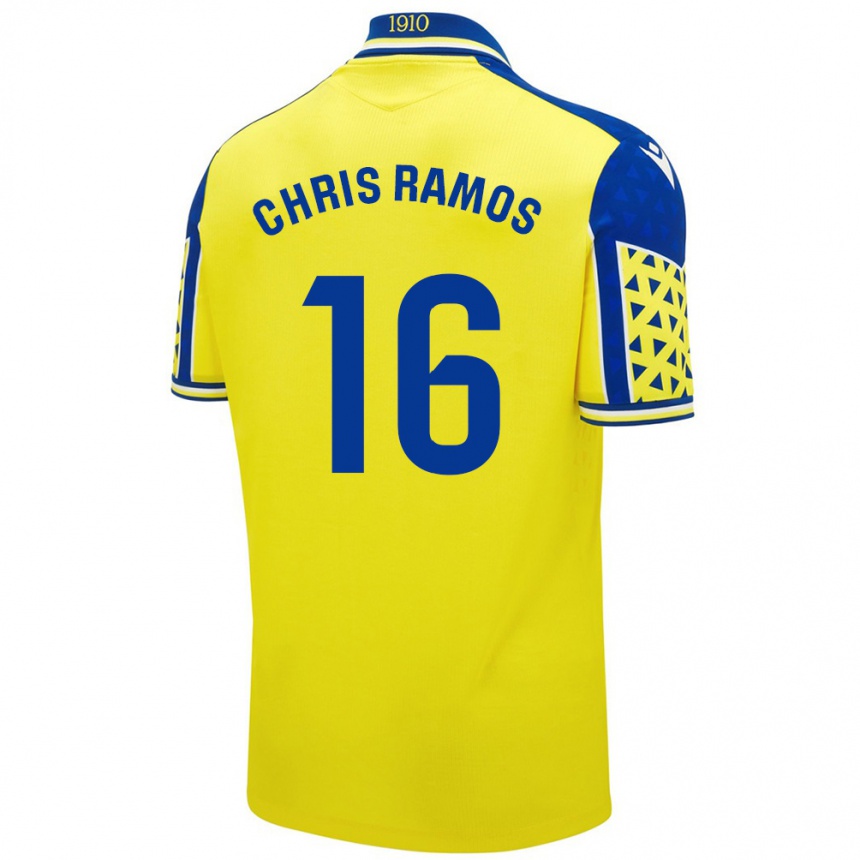 Niño Fútbol Camiseta Chris Ramos #16 Amarillo Azul 1ª Equipación 2024/25 México