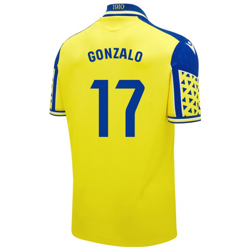 Niño Fútbol Camiseta Gonzalo Escalante #17 Amarillo Azul 1ª Equipación 2024/25 México