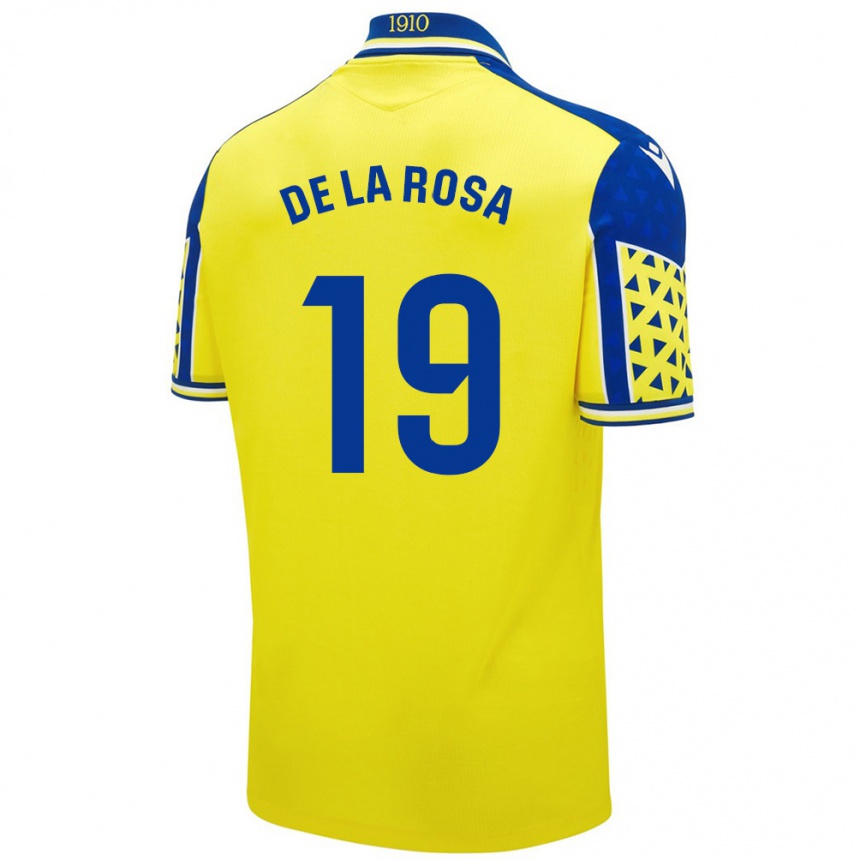 Niño Fútbol Camiseta José Antonio De La Rosa #19 Amarillo Azul 1ª Equipación 2024/25 México