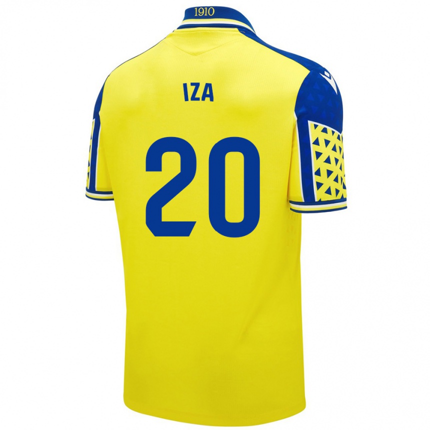 Niño Fútbol Camiseta Iza Carcelén #20 Amarillo Azul 1ª Equipación 2024/25 México