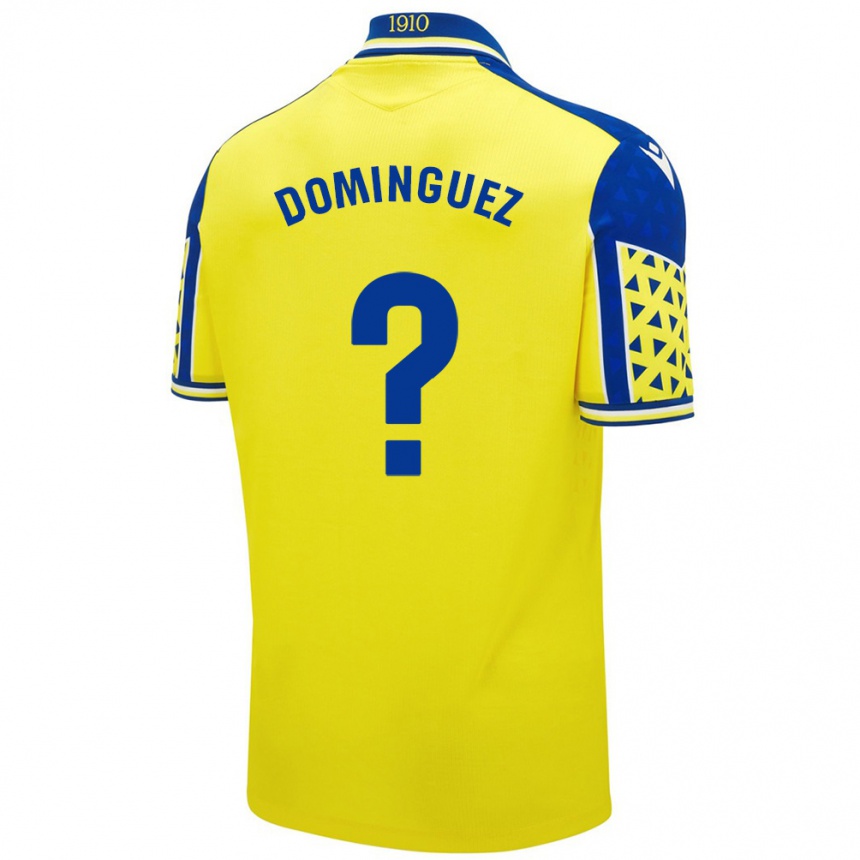 Niño Fútbol Camiseta Rubén Domínguez #0 Amarillo Azul 1ª Equipación 2024/25 México