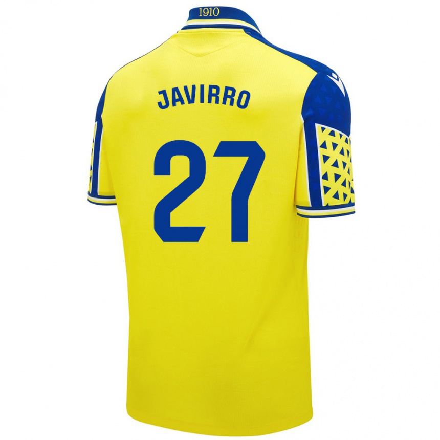 Niño Fútbol Camiseta Javirro #27 Amarillo Azul 1ª Equipación 2024/25 México