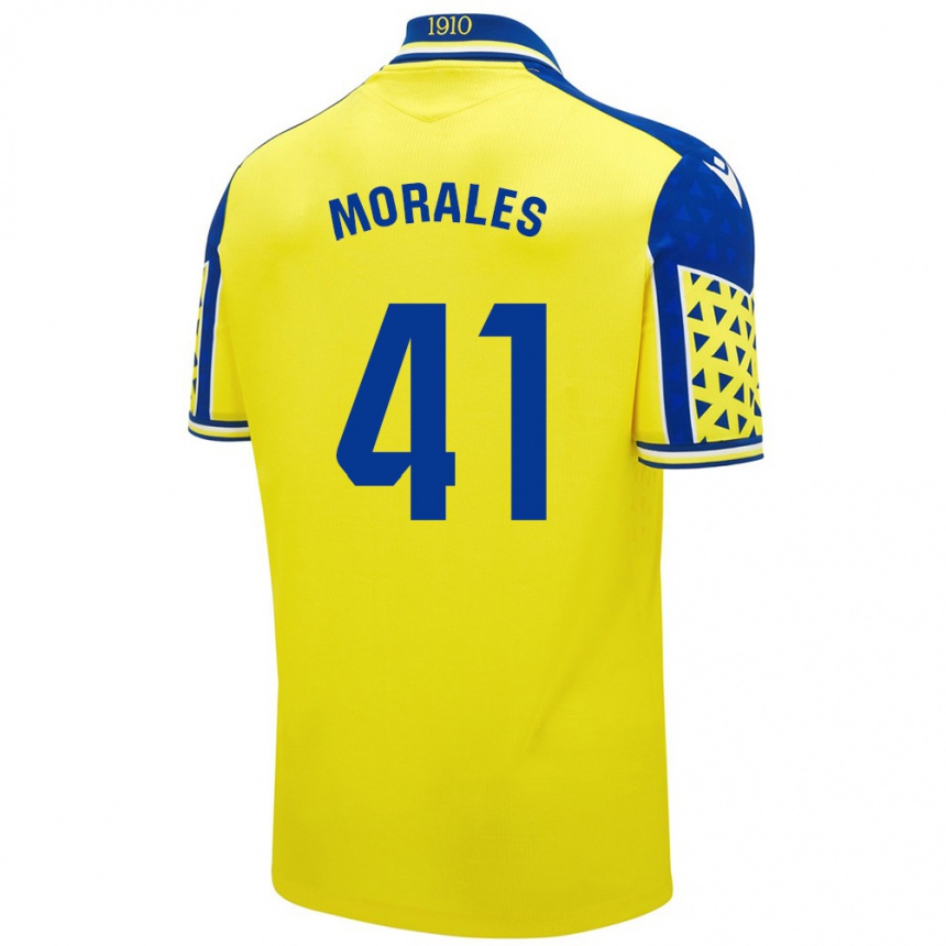 Niño Fútbol Camiseta Luis Morales #41 Amarillo Azul 1ª Equipación 2024/25 México