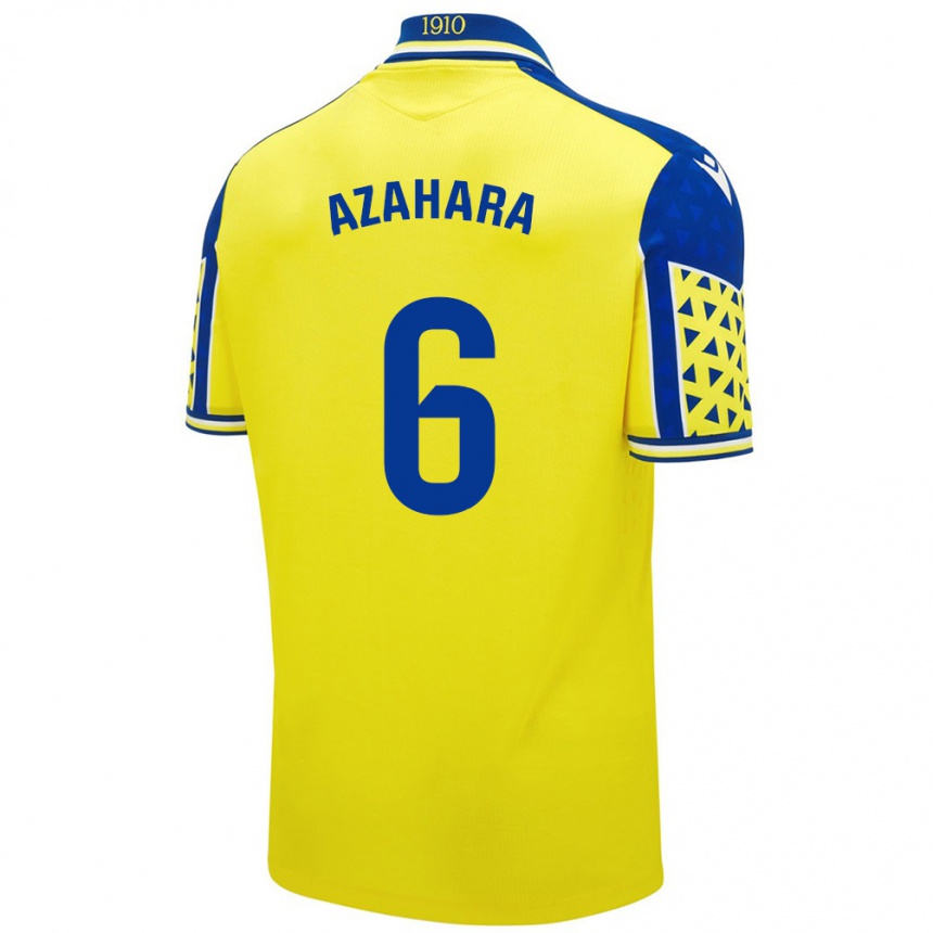 Niño Fútbol Camiseta Azahara #6 Amarillo Azul 1ª Equipación 2024/25 México