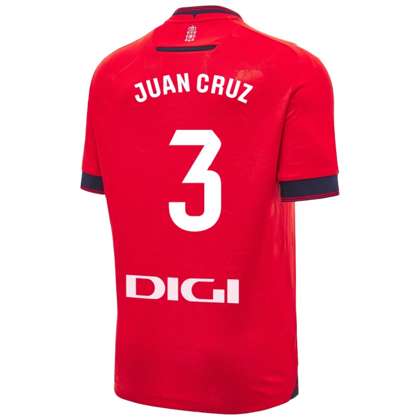 Niño Fútbol Camiseta Juan Cruz #3 Rojo Blanco 1ª Equipación 2024/25 México