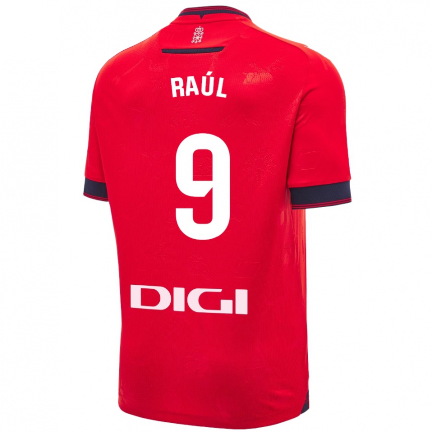 Niño Fútbol Camiseta Raúl García #9 Rojo Blanco 1ª Equipación 2024/25 México