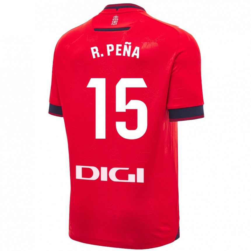 Niño Fútbol Camiseta Rubén Peña #15 Rojo Blanco 1ª Equipación 2024/25 México