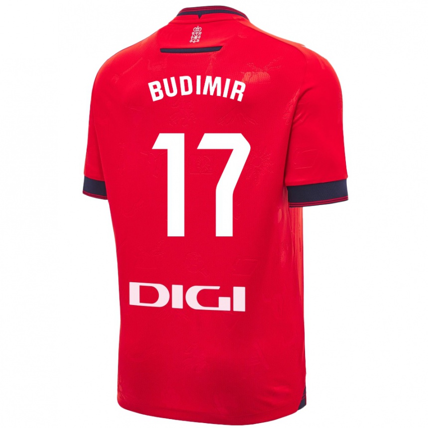 Niño Fútbol Camiseta Ante Budimir #17 Rojo Blanco 1ª Equipación 2024/25 México