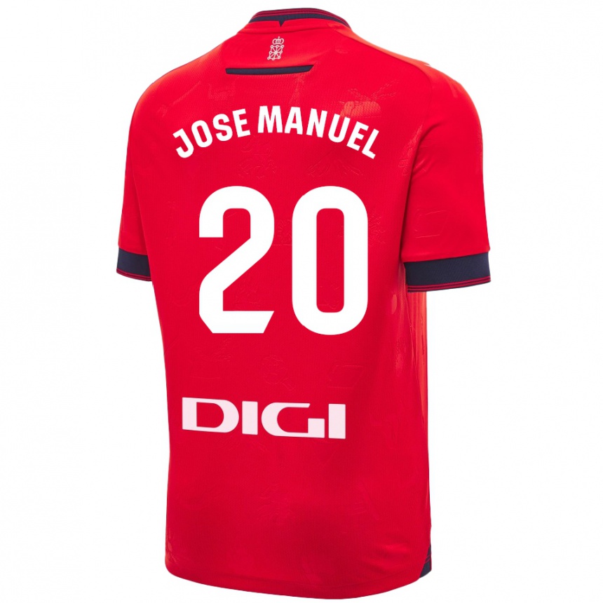 Niño Fútbol Camiseta José Manuel Arnáiz #20 Rojo Blanco 1ª Equipación 2024/25 México