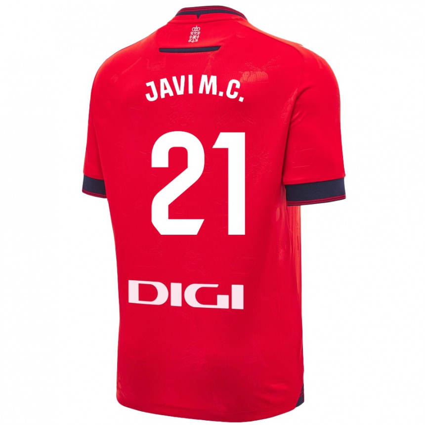 Niño Fútbol Camiseta Javi Martínez #21 Rojo Blanco 1ª Equipación 2024/25 México