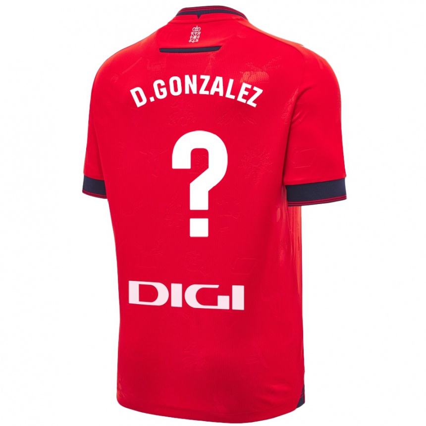 Niño Fútbol Camiseta Dani González #0 Rojo Blanco 1ª Equipación 2024/25 México