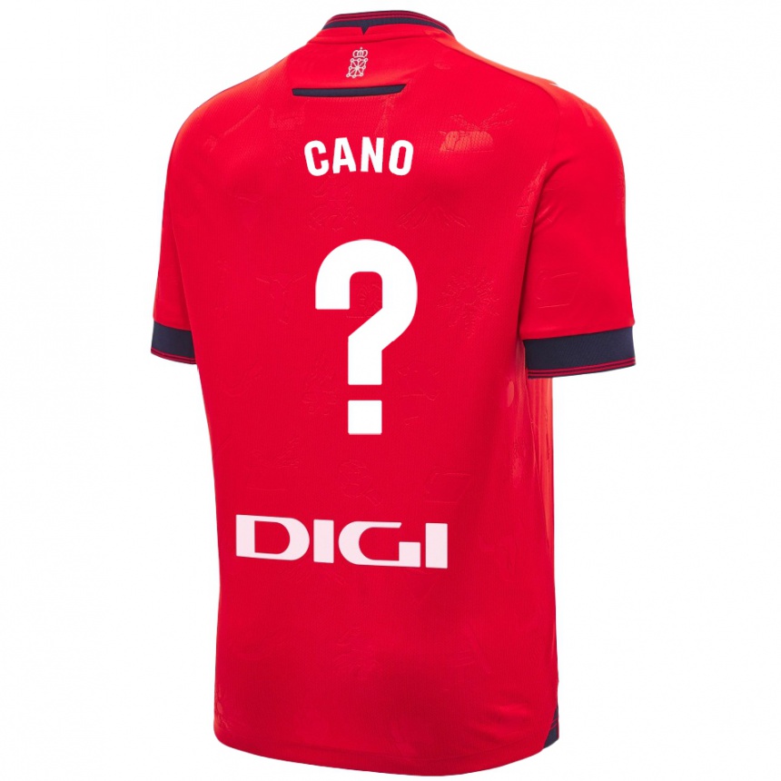 Niño Fútbol Camiseta Javi Caño #0 Rojo Blanco 1ª Equipación 2024/25 México