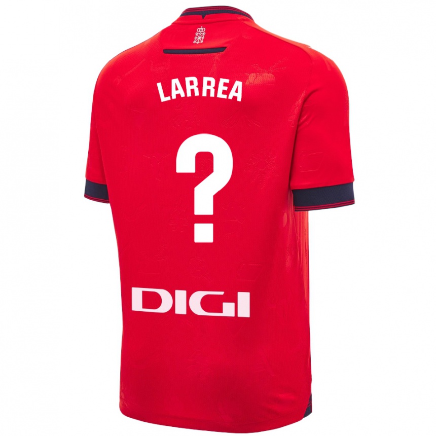 Niño Fútbol Camiseta Unai Larrea #0 Rojo Blanco 1ª Equipación 2024/25 México