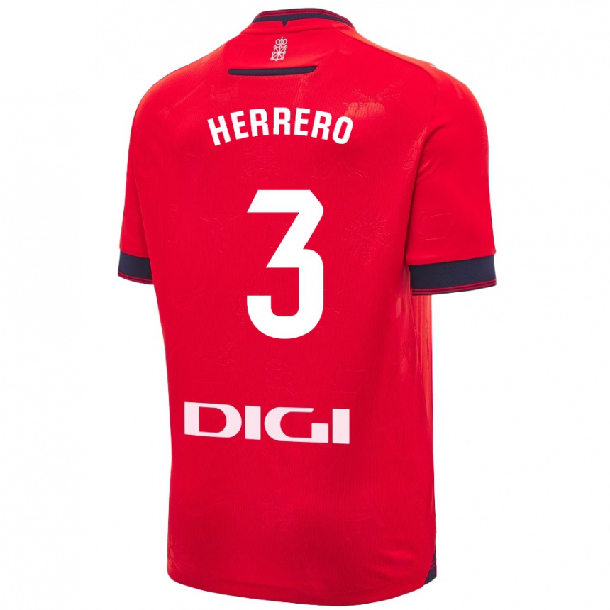 Niño Fútbol Camiseta Toni Herrero #3 Rojo Blanco 1ª Equipación 2024/25 México