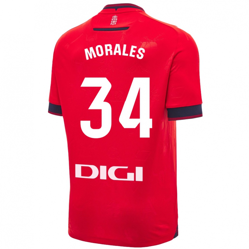 Niño Fútbol Camiseta Anai Morales #34 Rojo Blanco 1ª Equipación 2024/25 México