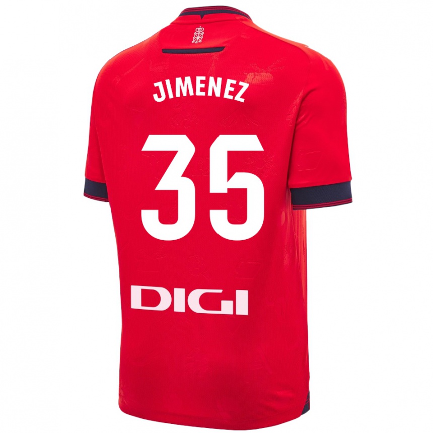 Niño Fútbol Camiseta Álex Jimenez #35 Rojo Blanco 1ª Equipación 2024/25 México