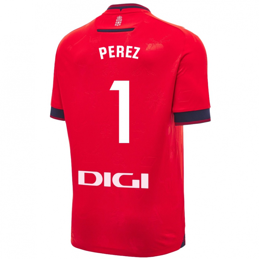 Niño Fútbol Camiseta Silvia Pérez Fernández De Romarategui #1 Rojo Blanco 1ª Equipación 2024/25 México