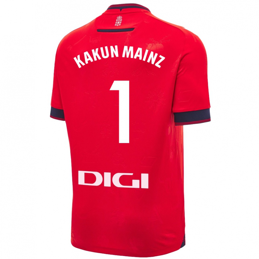 Niño Fútbol Camiseta Kakun Mainz #1 Rojo Blanco 1ª Equipación 2024/25 México