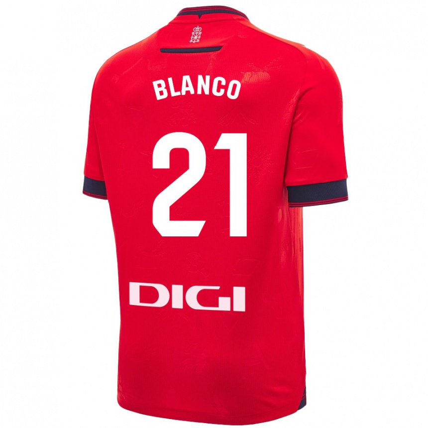 Niño Fútbol Camiseta Alexia Blanco Llacuno #21 Rojo Blanco 1ª Equipación 2024/25 México