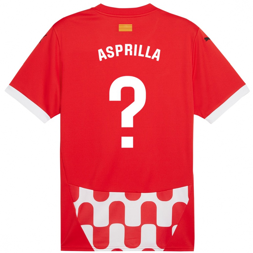 Niño Fútbol Camiseta Yáser Asprilla #0 Rojo Blanco 1ª Equipación 2024/25 México