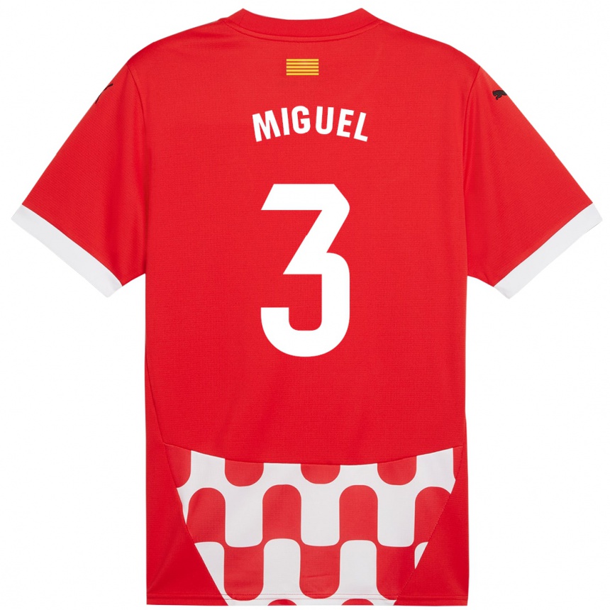 Niño Fútbol Camiseta Miguel Gutiérrez #3 Rojo Blanco 1ª Equipación 2024/25 México