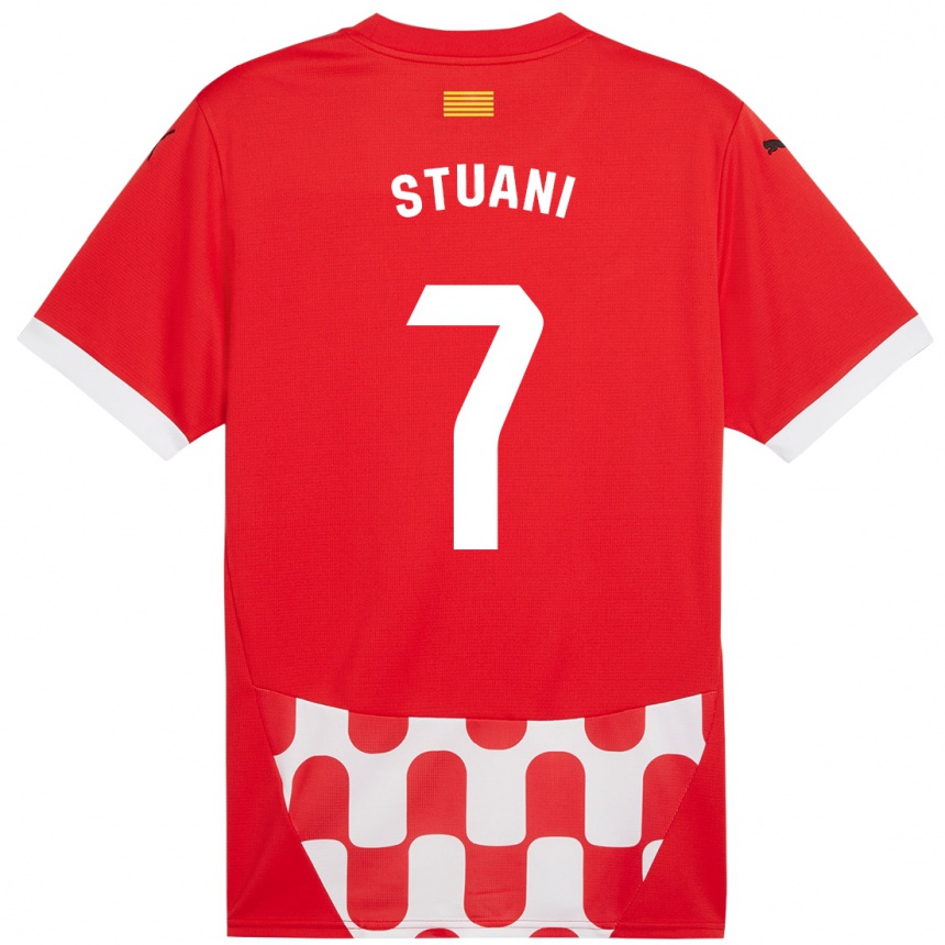 Niño Fútbol Camiseta Cristhian Stuani #7 Rojo Blanco 1ª Equipación 2024/25 México