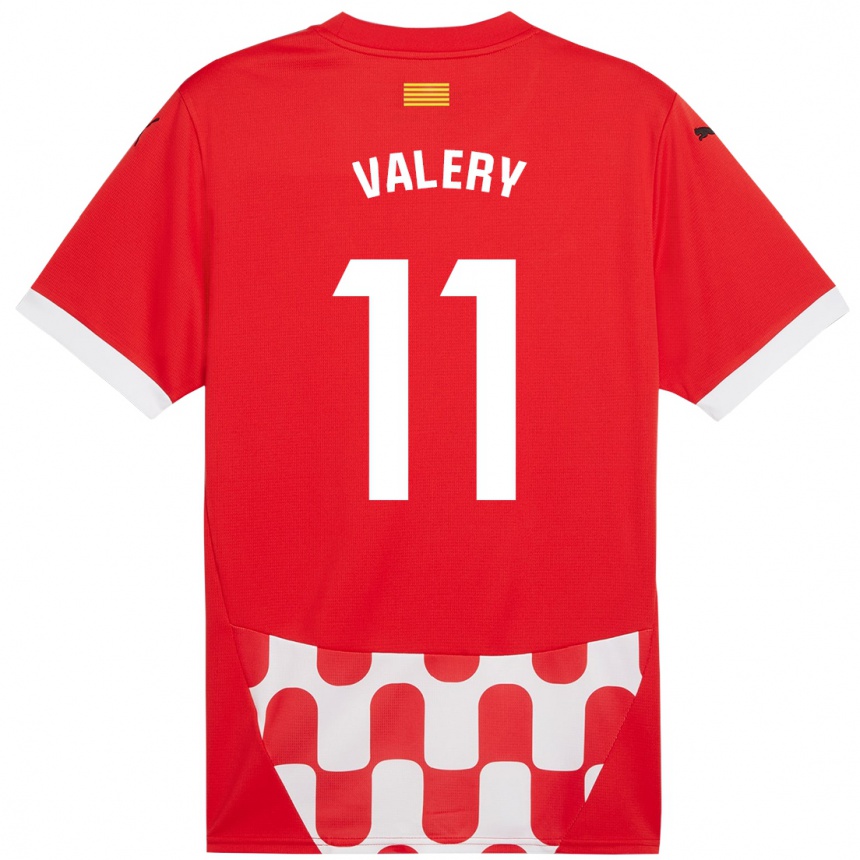 Niño Fútbol Camiseta Valery Fernández #11 Rojo Blanco 1ª Equipación 2024/25 México