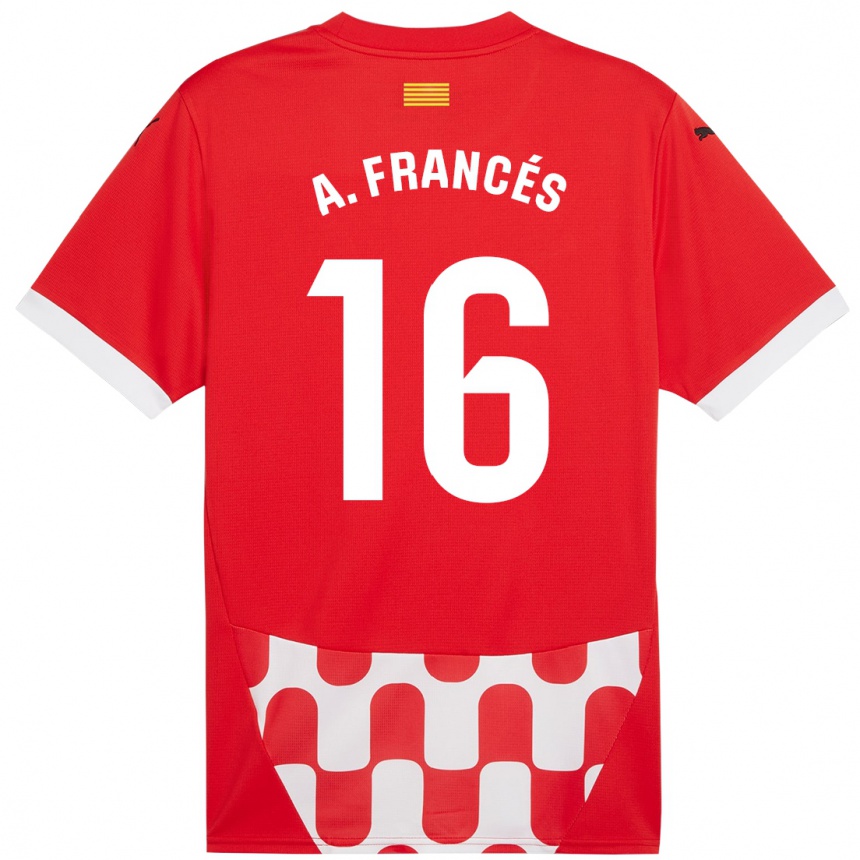 Niño Fútbol Camiseta Alejandro Francés #16 Rojo Blanco 1ª Equipación 2024/25 México