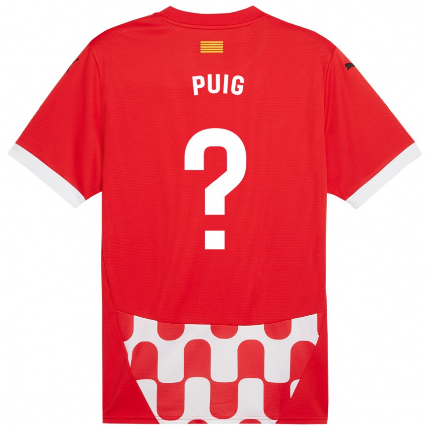 Niño Fútbol Camiseta Sergi Puig #0 Rojo Blanco 1ª Equipación 2024/25 México