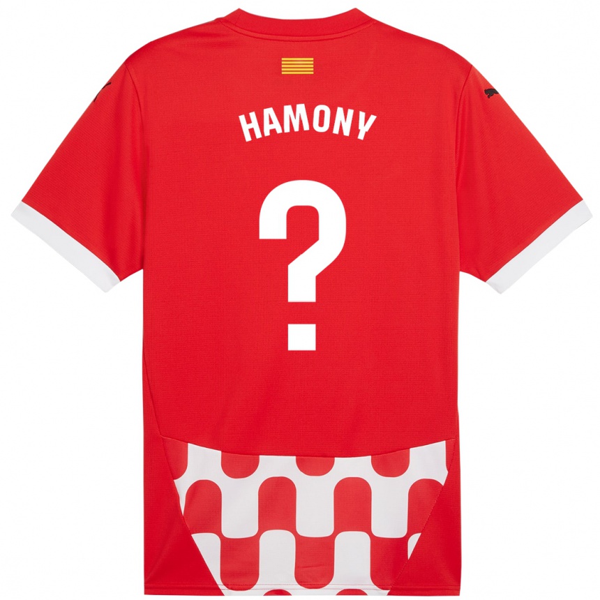 Niño Fútbol Camiseta Mohammed Hamony #0 Rojo Blanco 1ª Equipación 2024/25 México