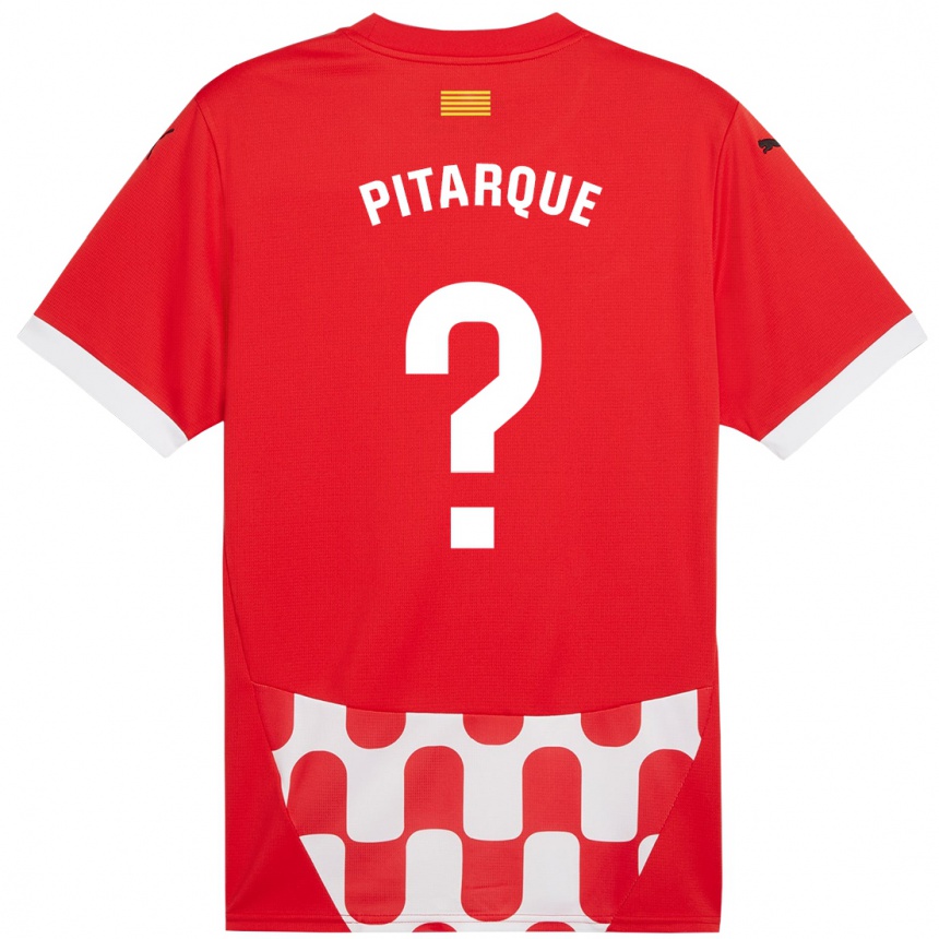 Niño Fútbol Camiseta Víctor Pitarque #0 Rojo Blanco 1ª Equipación 2024/25 México